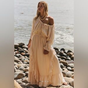 NWT $128 Free People Shore Chic Maxi Dress M flowy